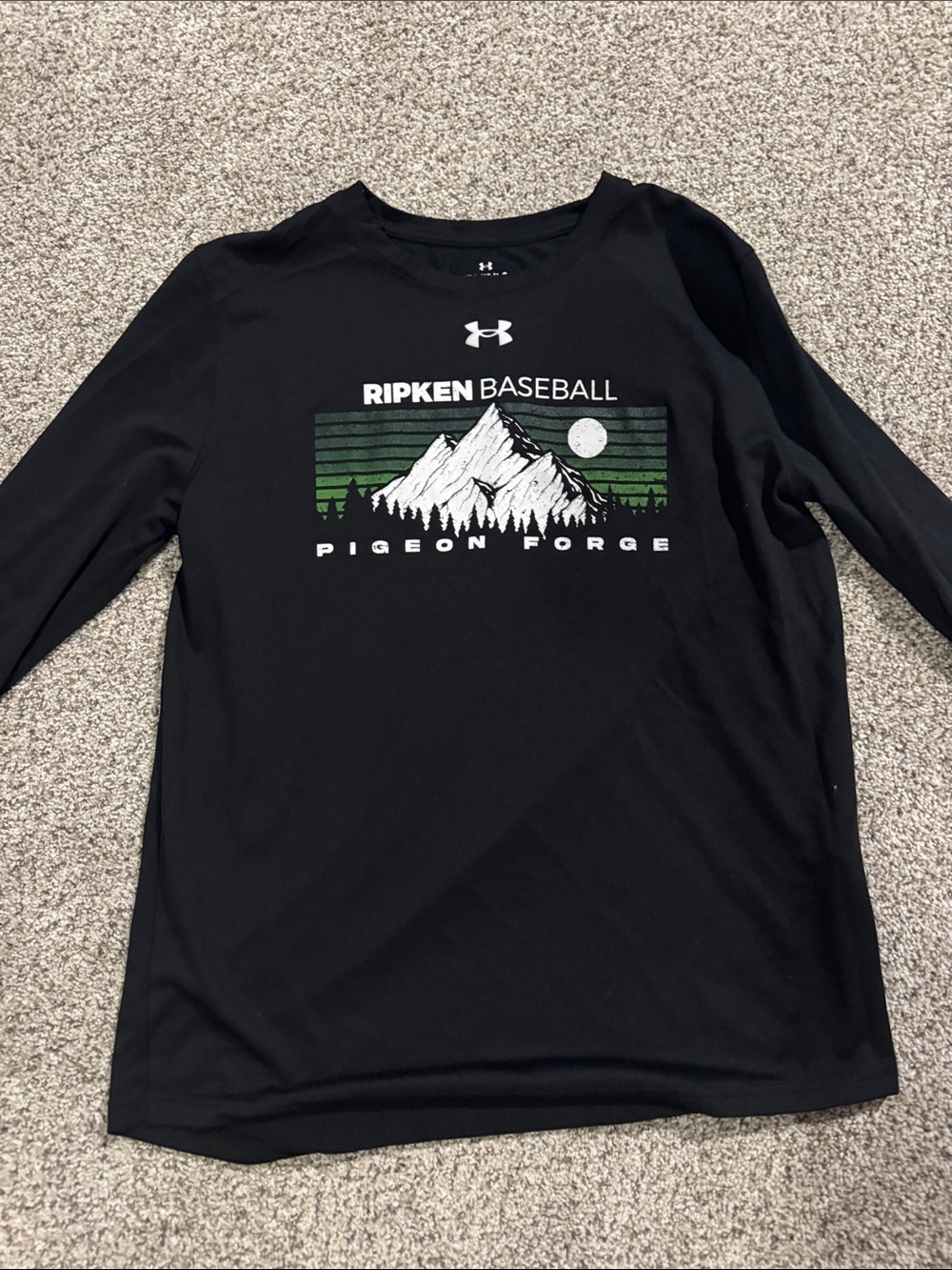 Under Armour Black Long Sleeve Ripken Baseball Pigeon Forge Graphic Tee